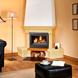 Каминная облицовка Supra Tango Dore, зол.-песоч.+кирпичи